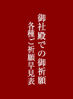 御社殿での御祈願